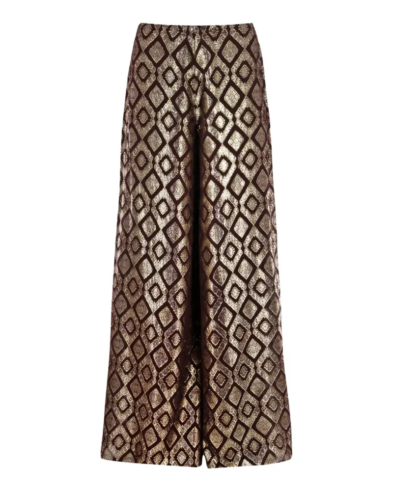 Alexis Maxine diamond-pattern palazzo pants - Braun Braun