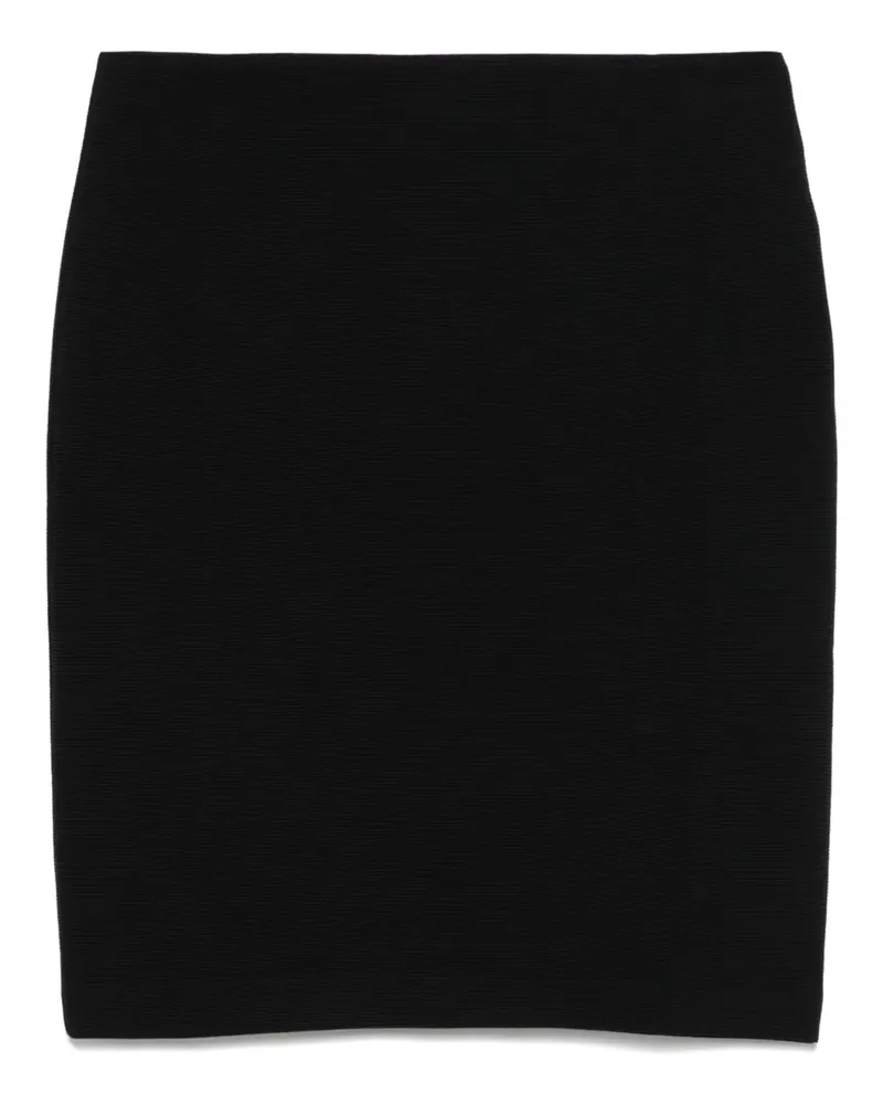 Emporio Armani Gerippter Minirock - Schwarz Schwarz
