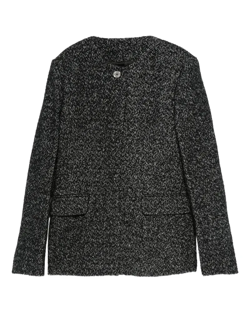 Totême Melierte Jacke - Schwarz Schwarz