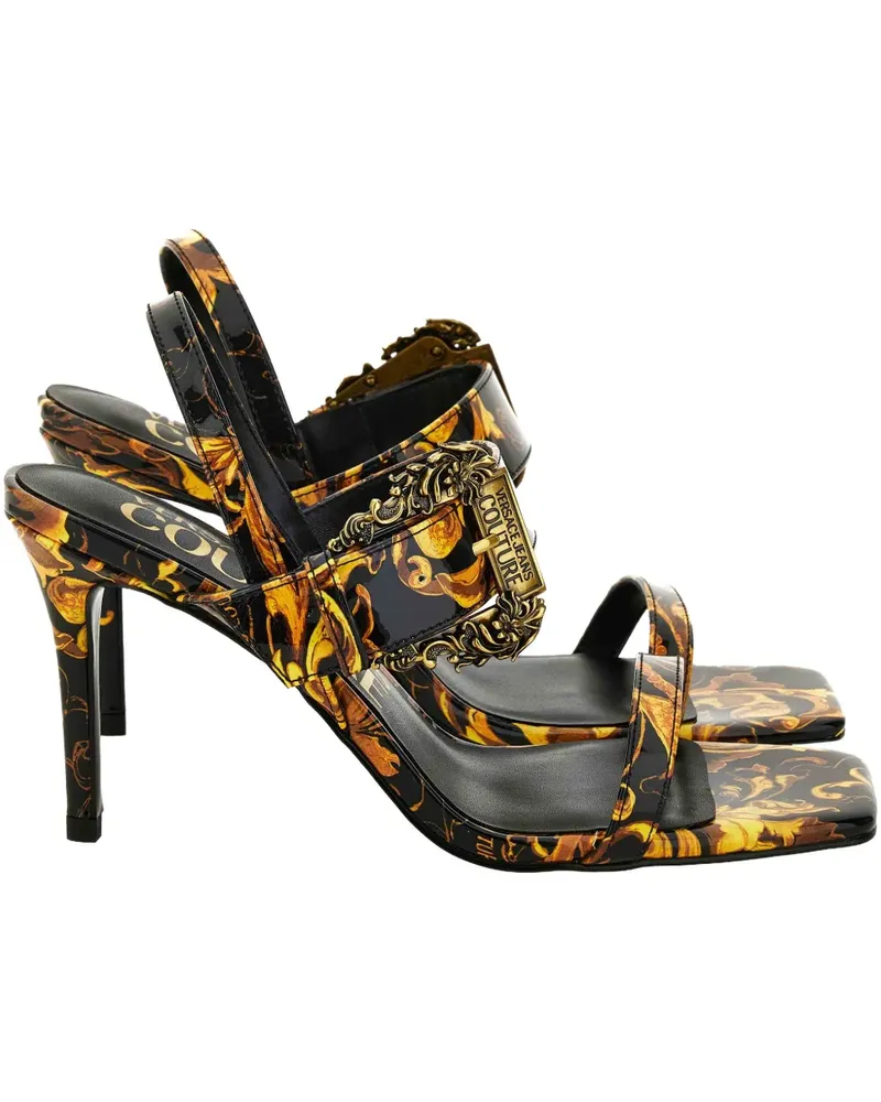 Versace Jeans Sandalen mit Barock-Print - Schwarz Schwarz