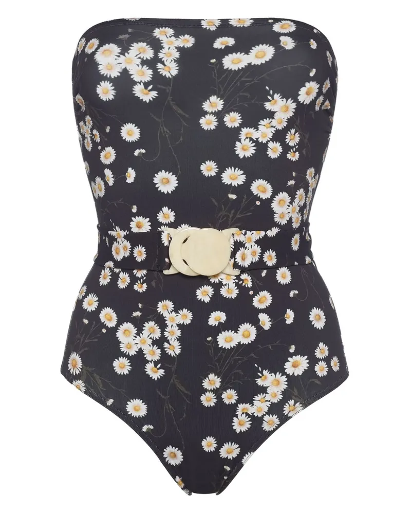 Eres Courtois Badeanzug mit blumigem Print - Schwarz Schwarz
