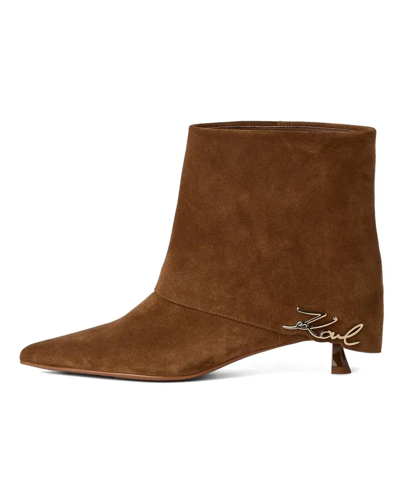 Karl Lagerfeld Pasha Stiefeletten mit Umschlag - Braun Braun