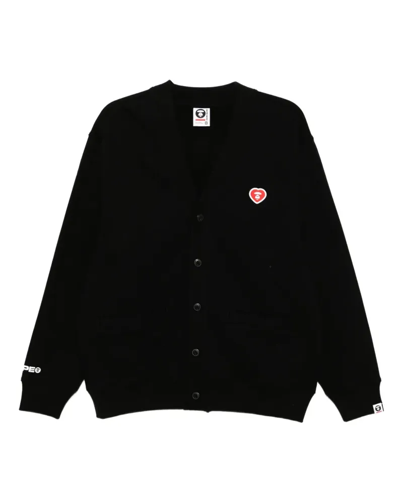 BAPE Sweatshirt mit Logo-Applikation - Schwarz Schwarz