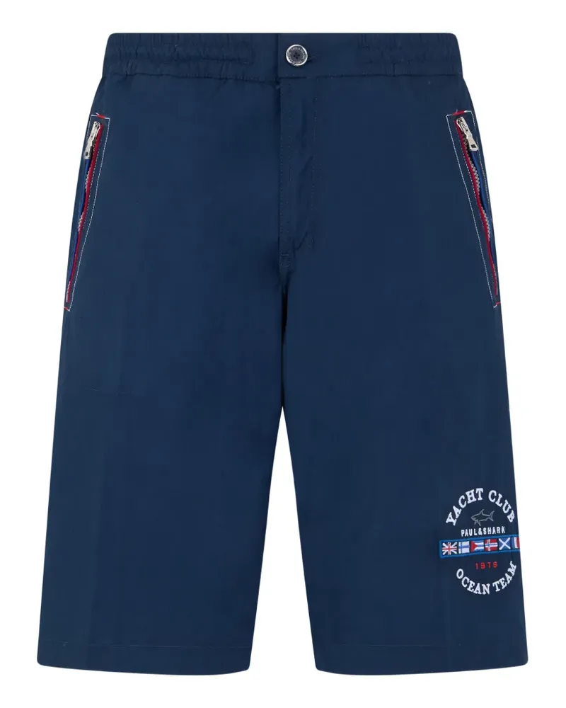 Paul & Shark logo-embroidered elasticated shorts - Blau Blau