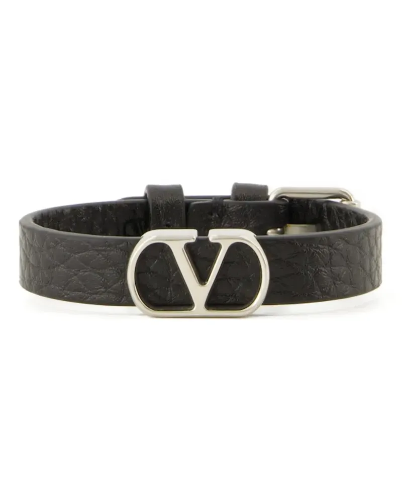 Valentino Garavani VLogo Lederarmband - Schwarz Schwarz