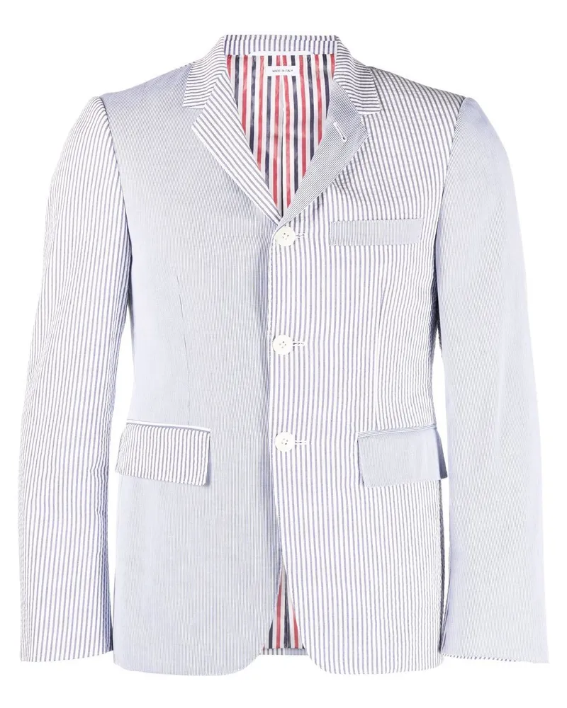 Thom Browne Sakko aus Seersucker-Patchwork - Blau Blau
