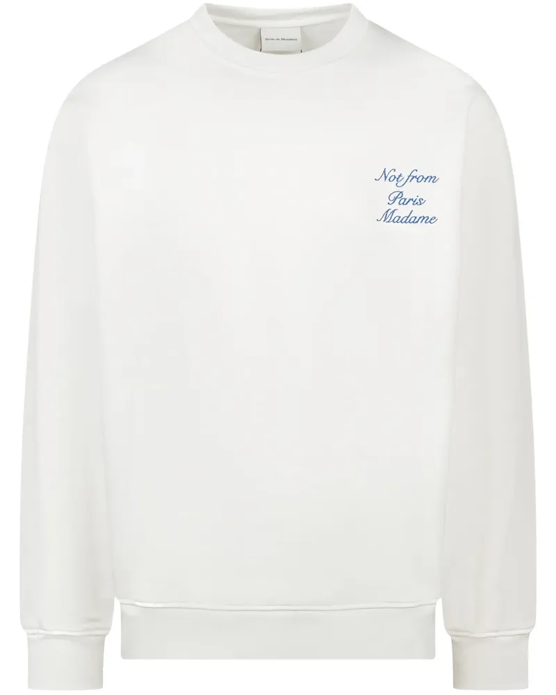 Drôle de Monsieur Sweatshirt mit Logo-Stickerei - Weiß Weiß