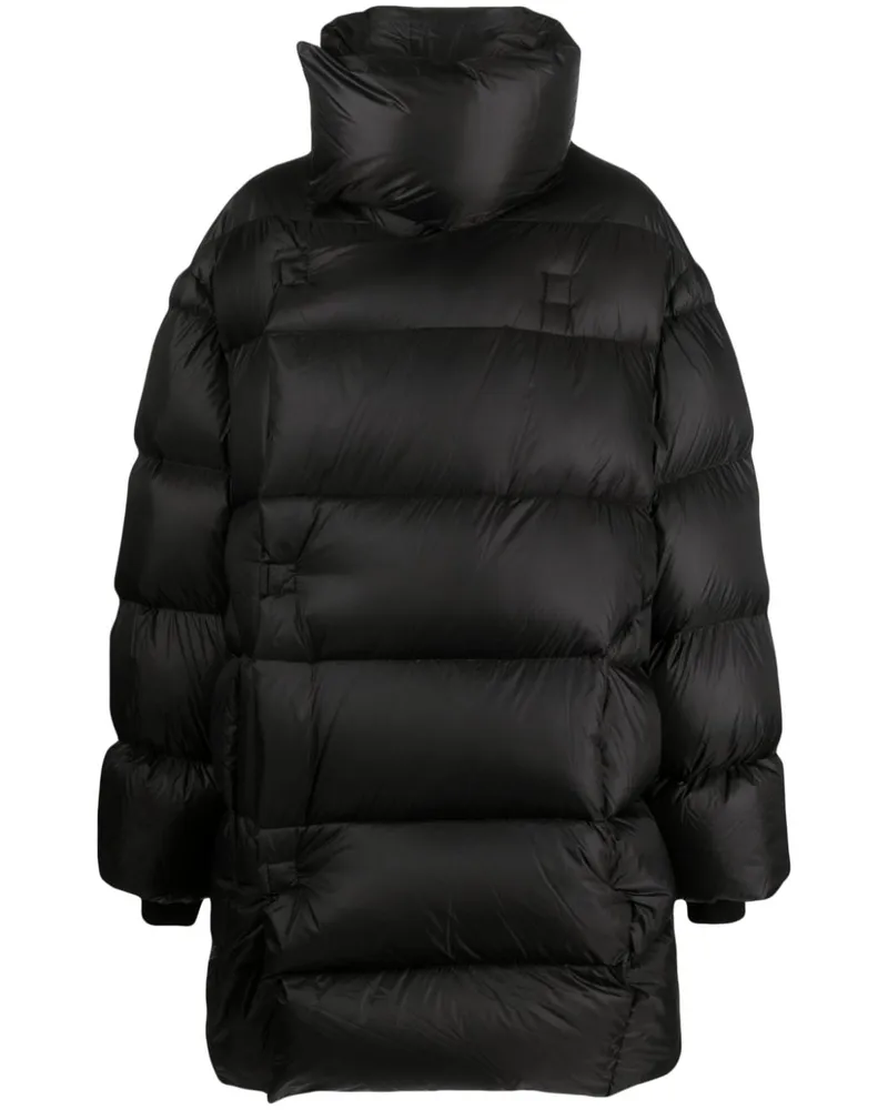 Rick Owens Gesteppter Daunenmantel mit Stehkragen - Schwarz Schwarz