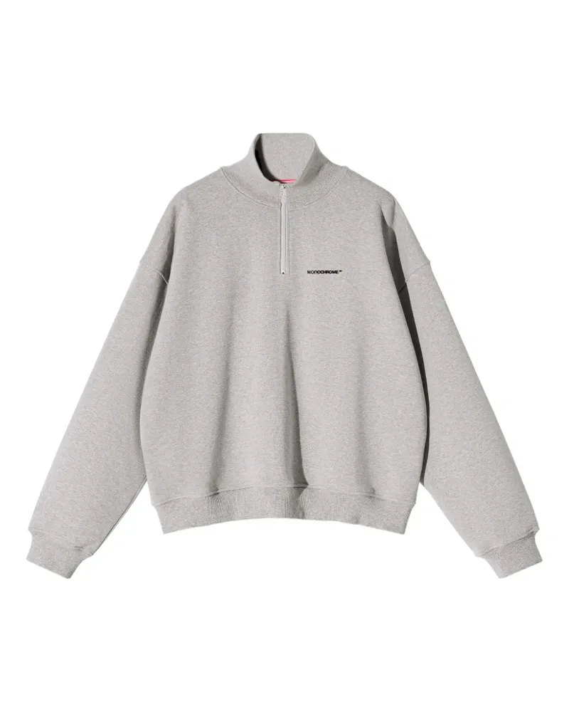 MONOCHROME Sweatshirt mit kurzem Reißverschluss - Grau Grau