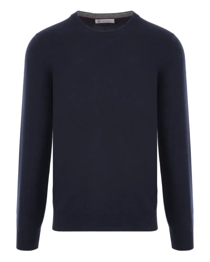 Brunello Cucinelli Kaschmirpullover mit Rundhalsausschnitt - Blau Blau