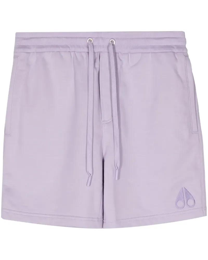 Moose Knuckles Joggingshorts mit Logo-Stickerei - Violett Violett