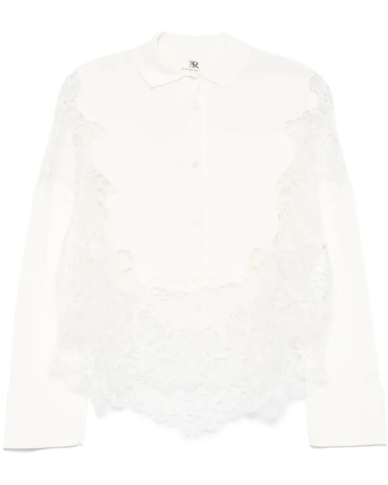 Ermanno Scervino Top mit Spitzeneinsatz - Nude Nude