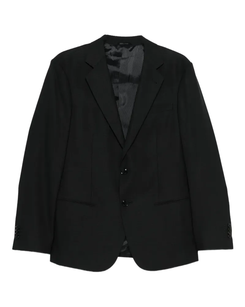 Giorgio Armani Einreihiges Sakko aus Wolle - Schwarz Schwarz