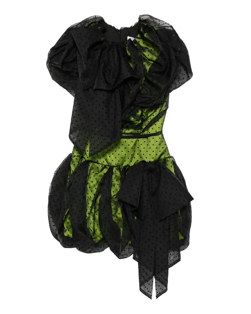 Viktor & Rolf Gerüschtes Minikleid mit Polka Dots - Schwarz Schwarz