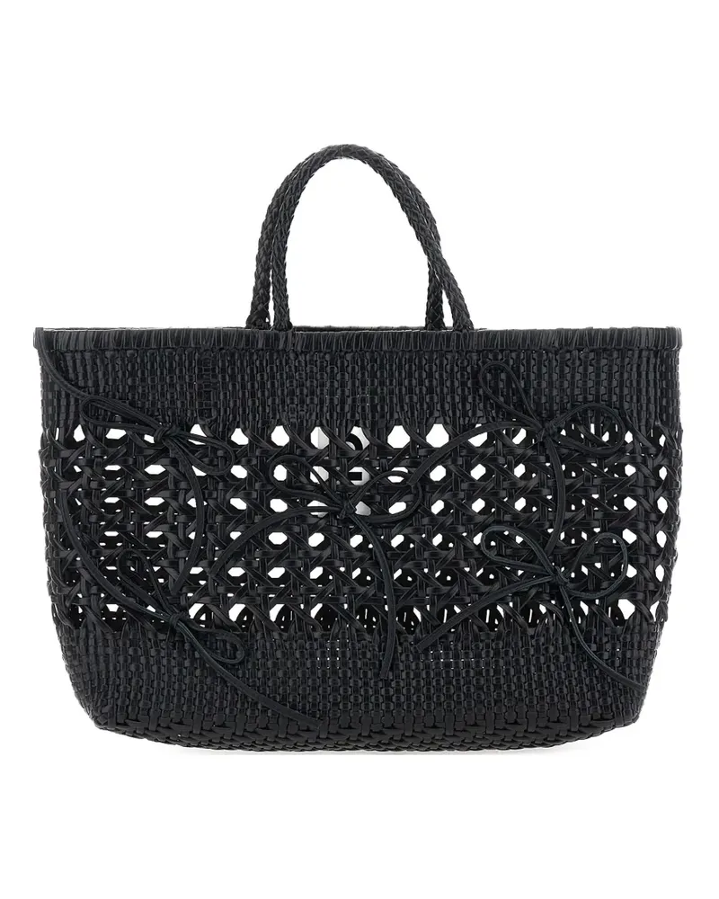 OSOI Biscuit woven tote bag - Schwarz Schwarz