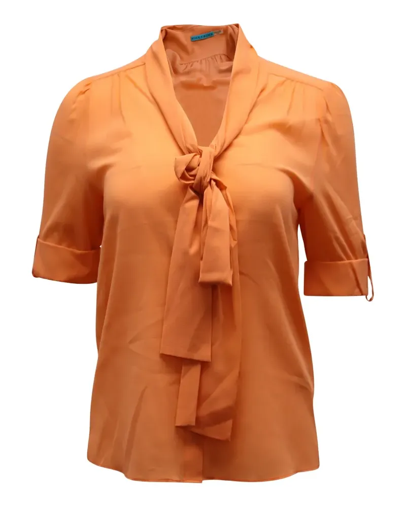 Alice + Olivia Berta bow top - Orange Orange
