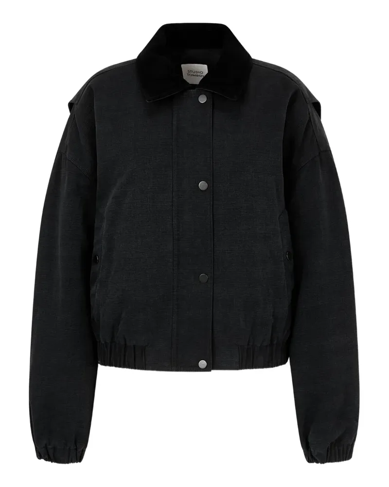 STUDIO TOMBOY Jacke mit Kragen - Schwarz Schwarz
