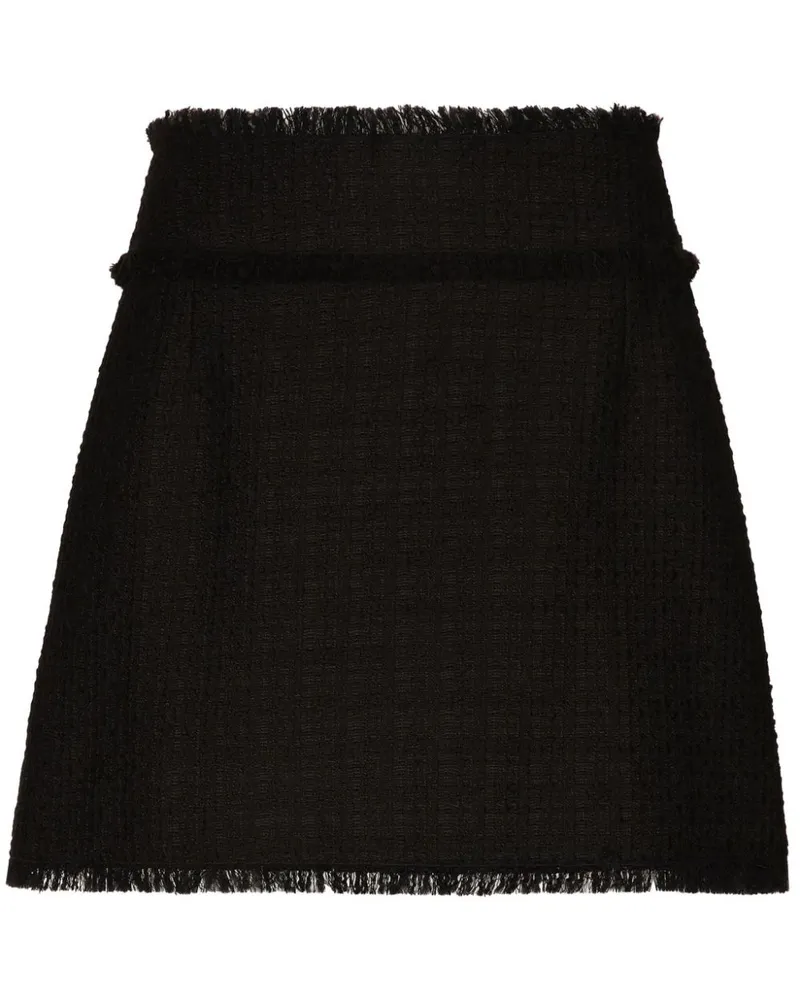 Dolce & Gabbana Minirock mit hohem Bund - Schwarz Schwarz