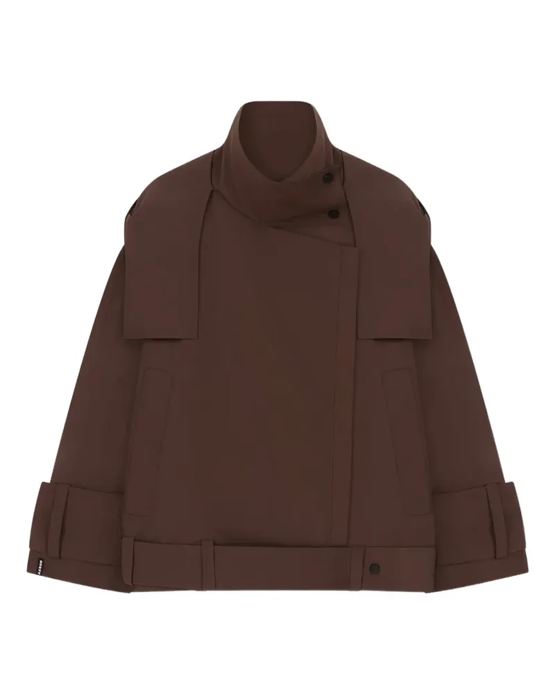 AERON Asymmetrische Jacke aus Leinen - Braun Braun