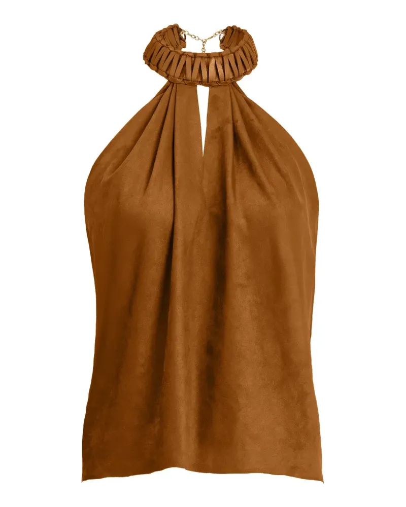 Silvia Tcherassi Ann halterneck blouse - Braun Braun