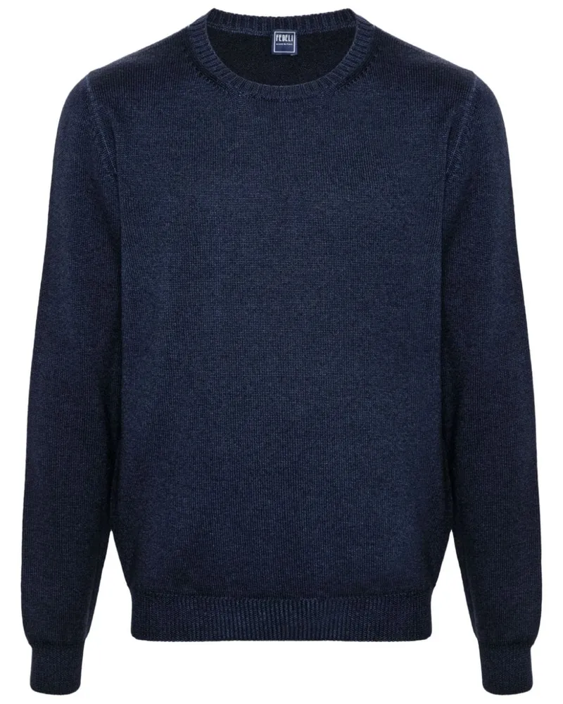 Fedeli Pullover aus Merinowolle - Blau Blau
