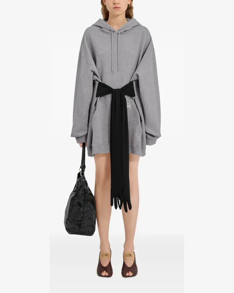 Maison Margiela Minikleid mit Kapuze - Grau Grau