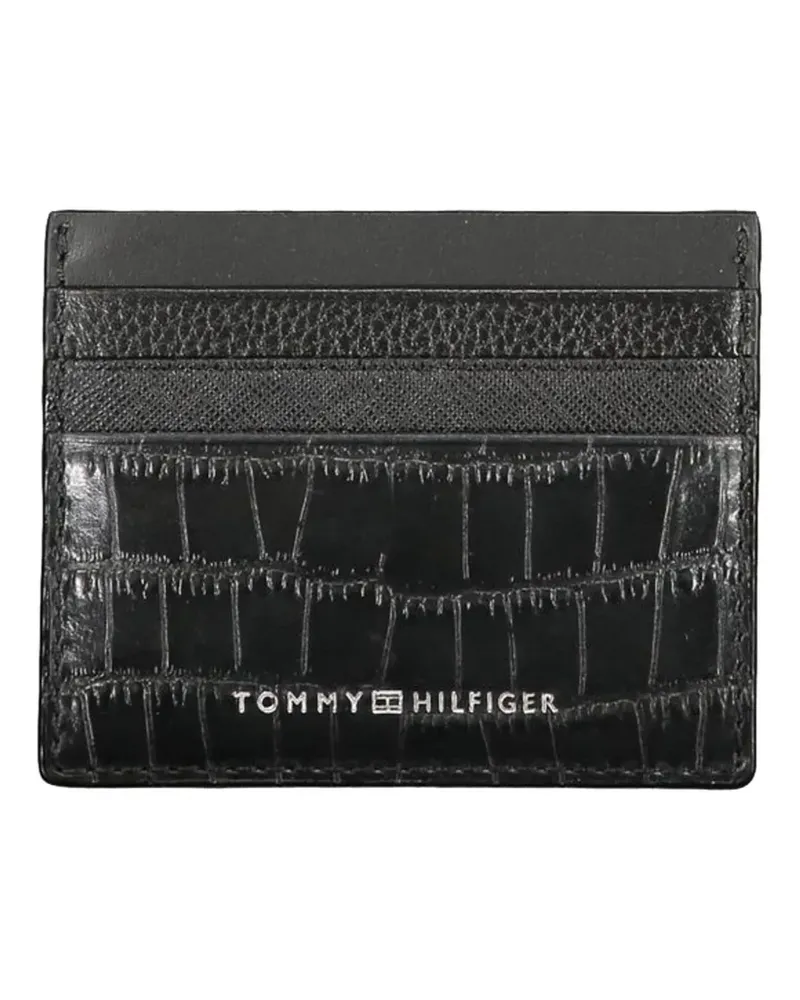 Tommy Hilfiger crocodile-embossed card-holder - Schwarz Schwarz