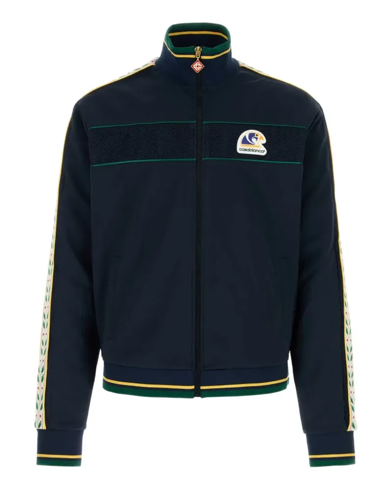 Casablanca Paris logo-patch mesh-panel track jacket - Blau Blau