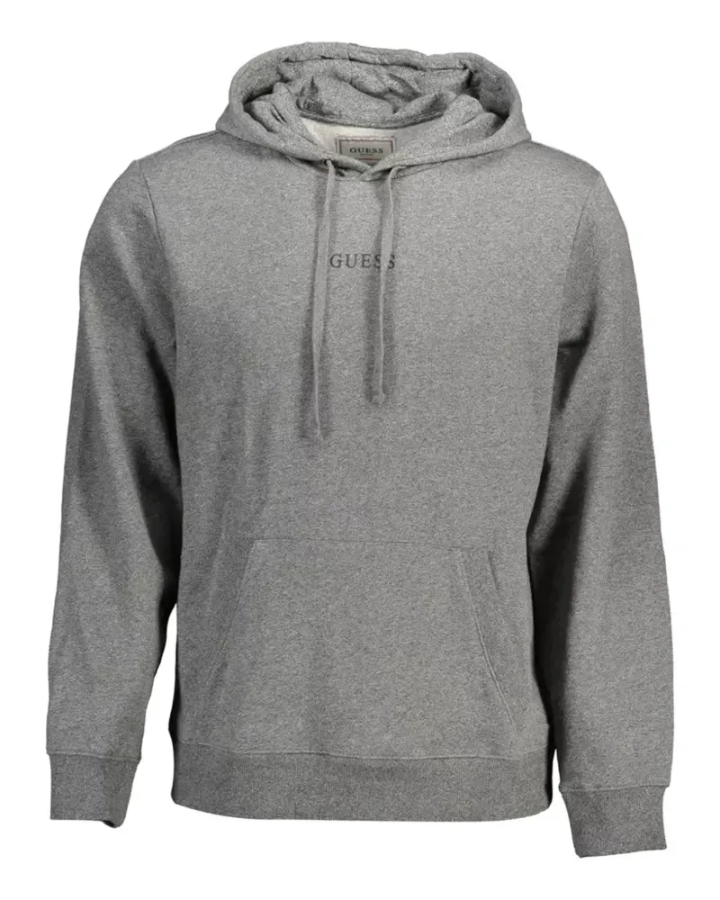 Guess logo-embroidered hoodie - Grau Grau