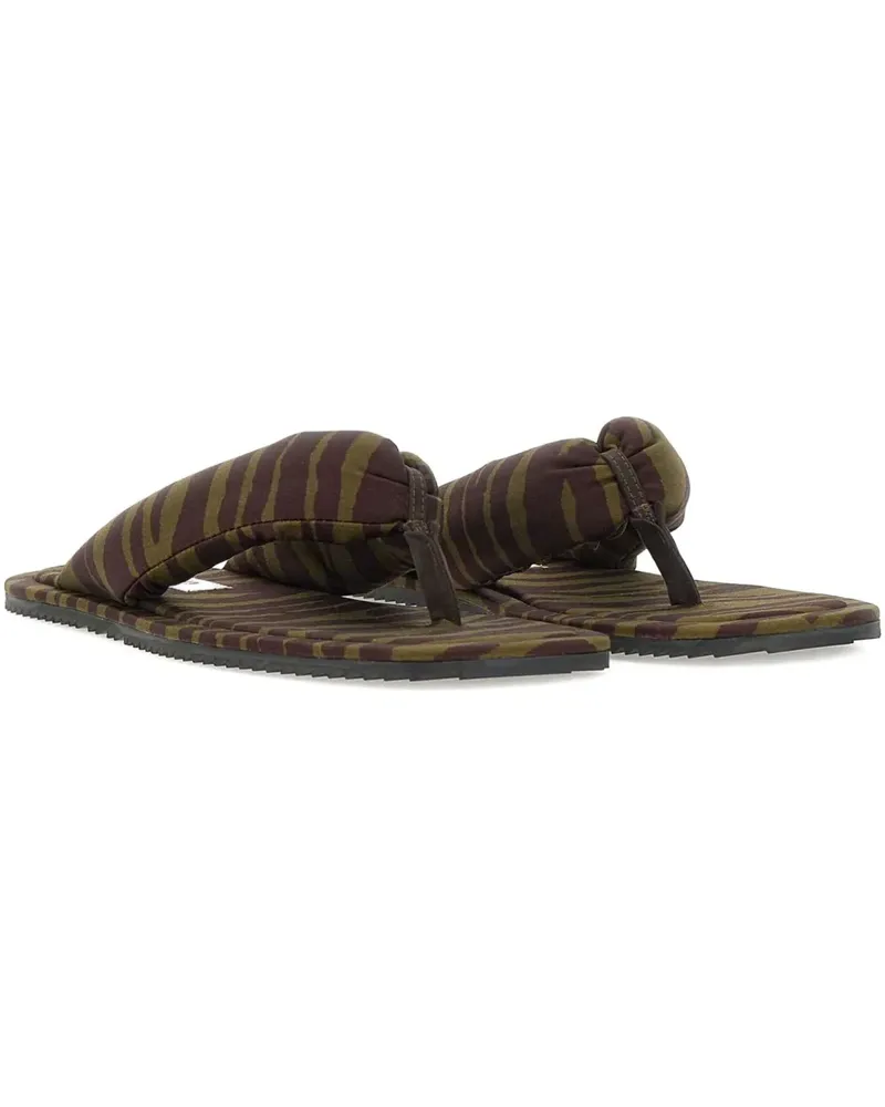 ATTICO Flache Indie Sandalen - Grün Grün