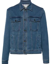 Canali Jeansjacke mit klassischem Kragen Blau