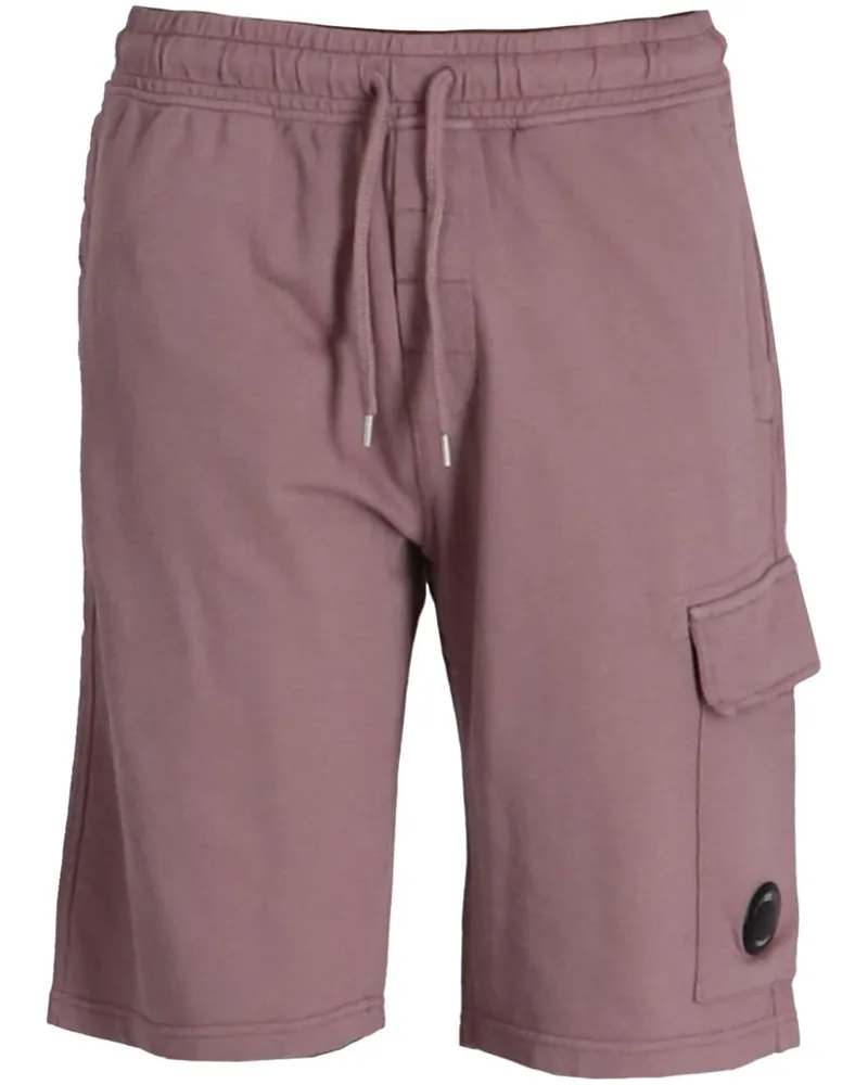 C.P. Company Fleece-Shorts mit Linsen-Detail Rosa