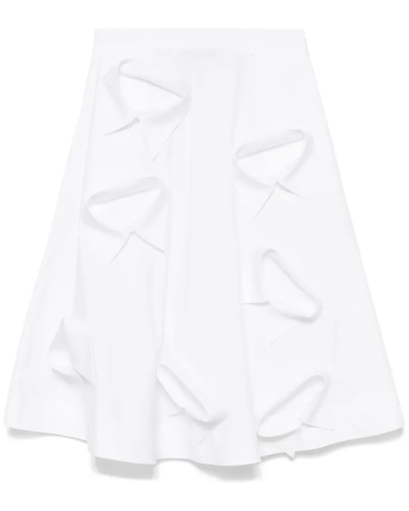 Moschino Midirock mit Stehkragen - Weiß Weiß