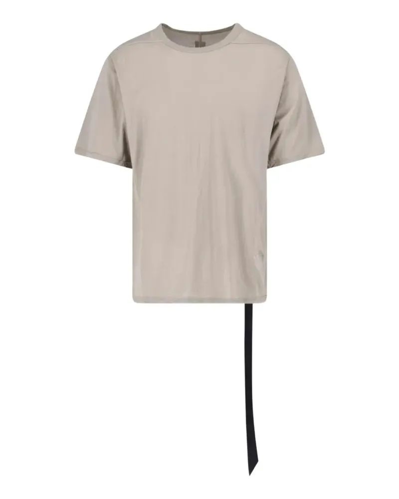 DRKSHDW by Rick Owens logo-patch strap-detail T-shirt - Nude Nude