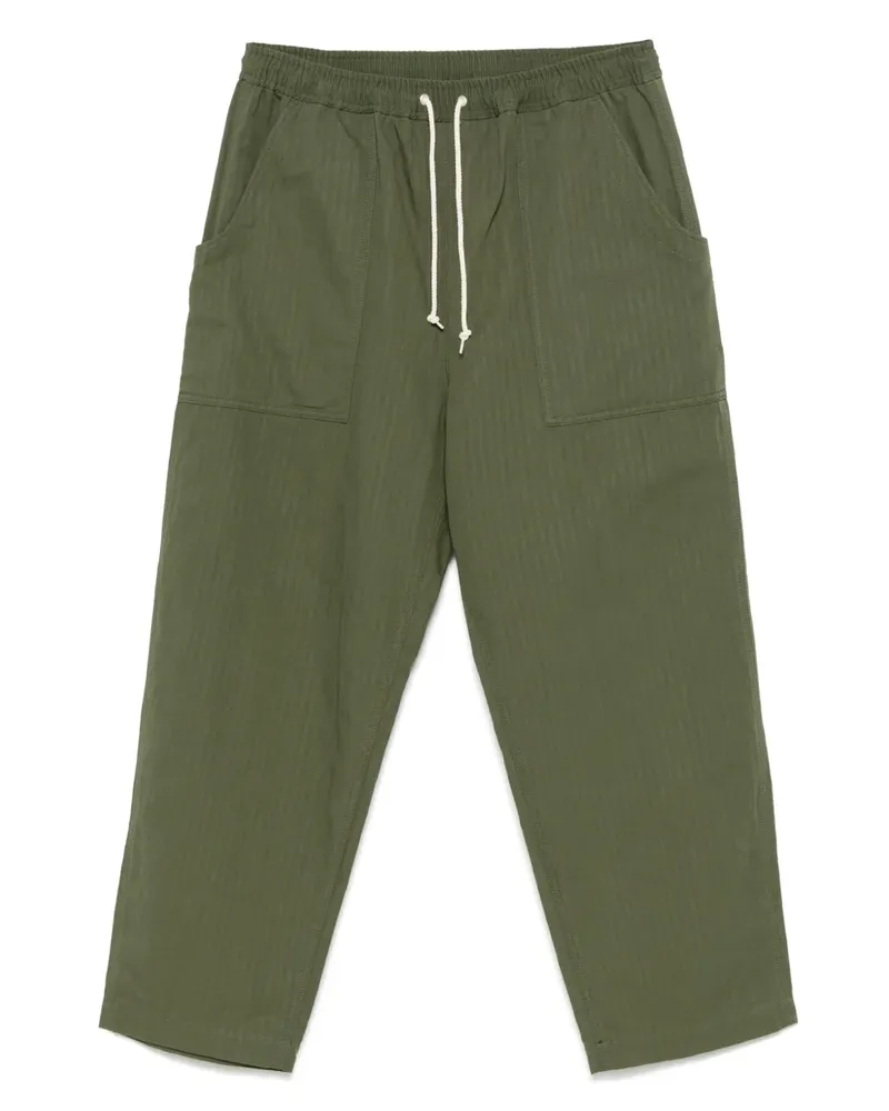 Comme des Garçons Hose mit Fischgrätenmuster - Grün Grün