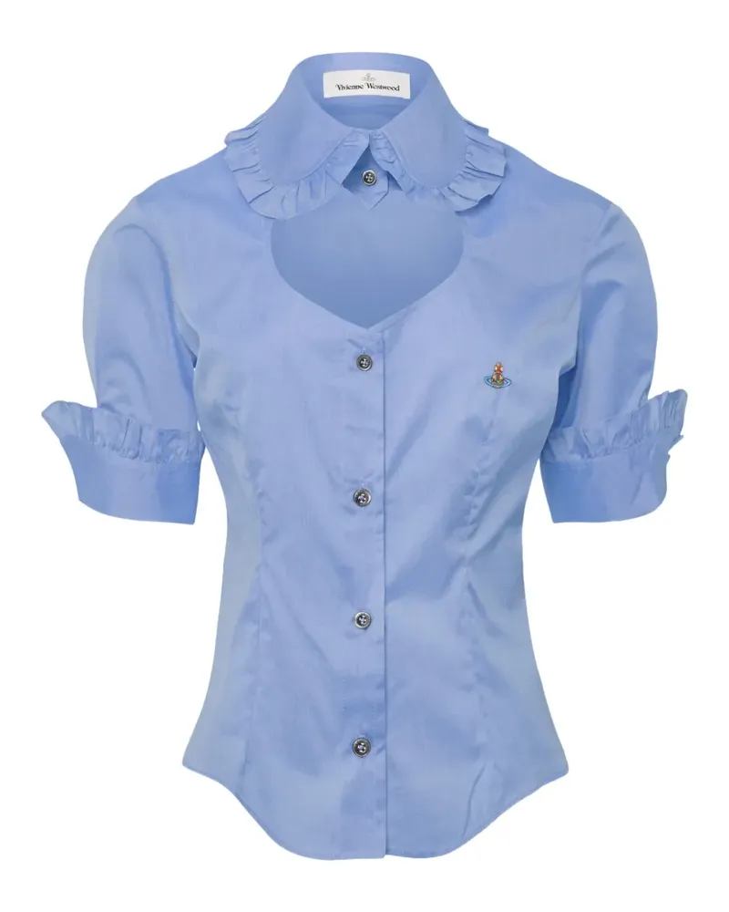Vivienne Westwood Gerüschtes Hemd mit Cut-Out - Blau Blau