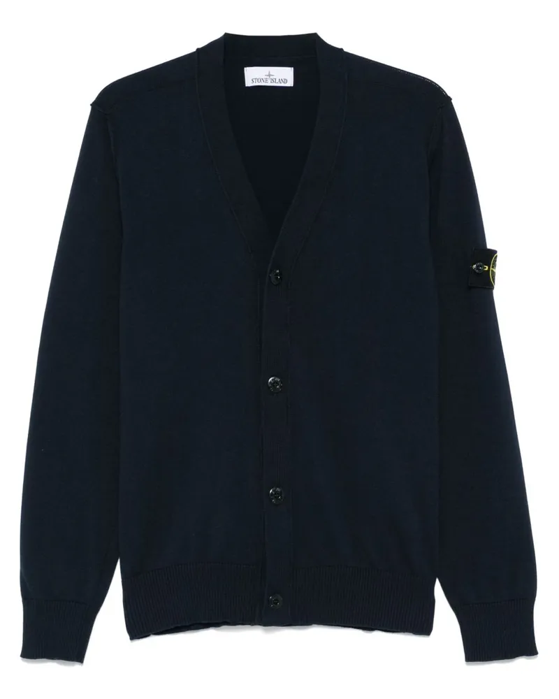 Stone Island Cardigan aus Bio-Baumwolle - V0020 Navy Blue V0020