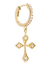 de Jaegher 18kt yellow  Baby Cross diamond earring Gold