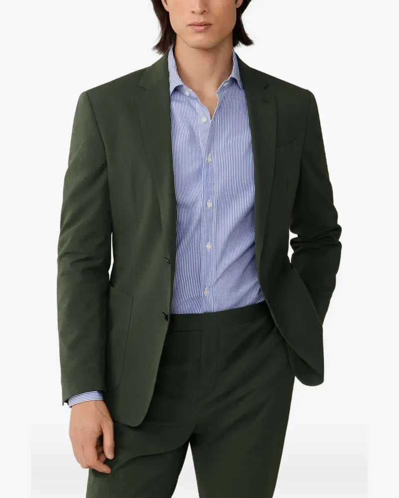 Hackett Seersucker-Jacke mit aufgesetzter Tasche - Grün Grün