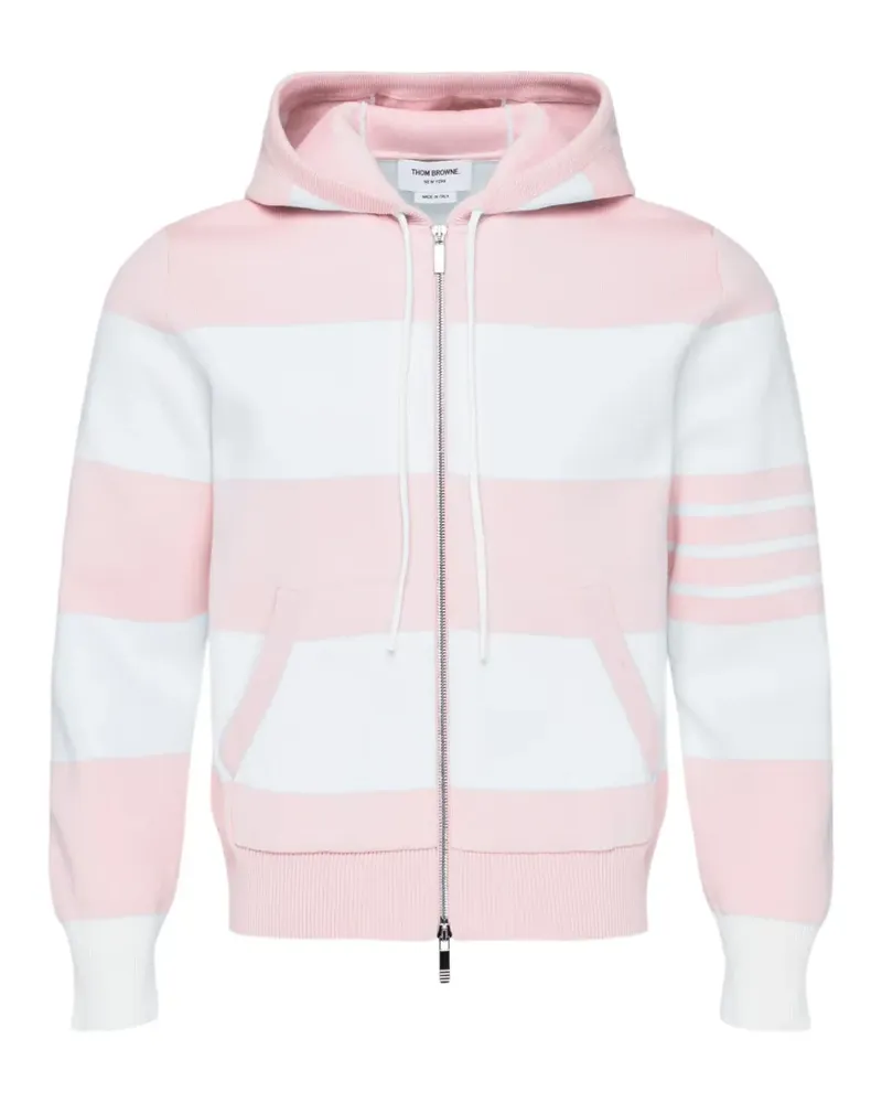 Thom Browne 4-Bar stripe Hector hoodie - Rosa Rosa