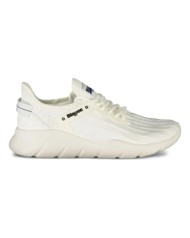 Blauer logo-print low-top sneakers - Nude Nude