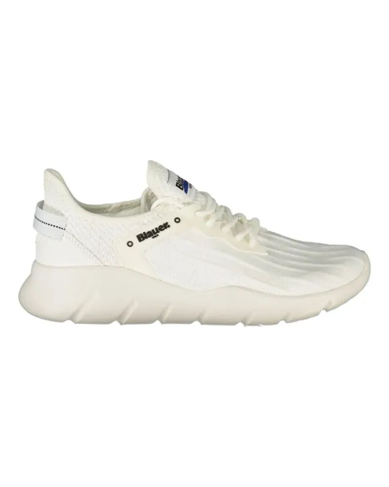 Blauer logo-print low-top sneakers - Nude Nude