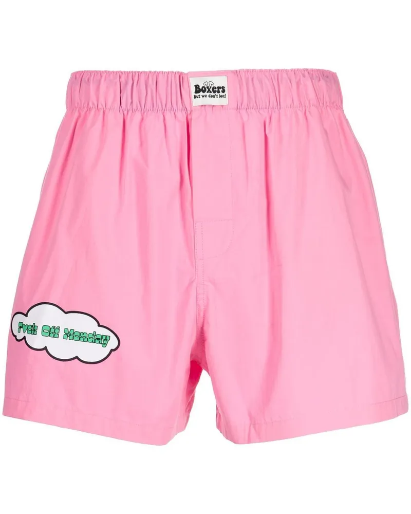 DUO Ltd Boxershorts mit Logo-Print Rosa