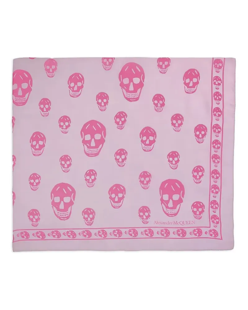 Alexander McQueen Seidenschal mit Totenkopf-Print - Rosa Rosa