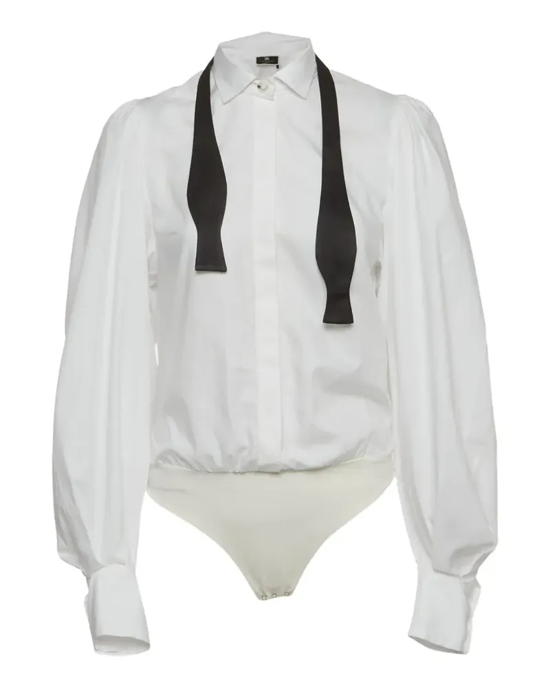Elisabetta Franchi puff-sleeve shirt bodysuit - Weiß Weiß
