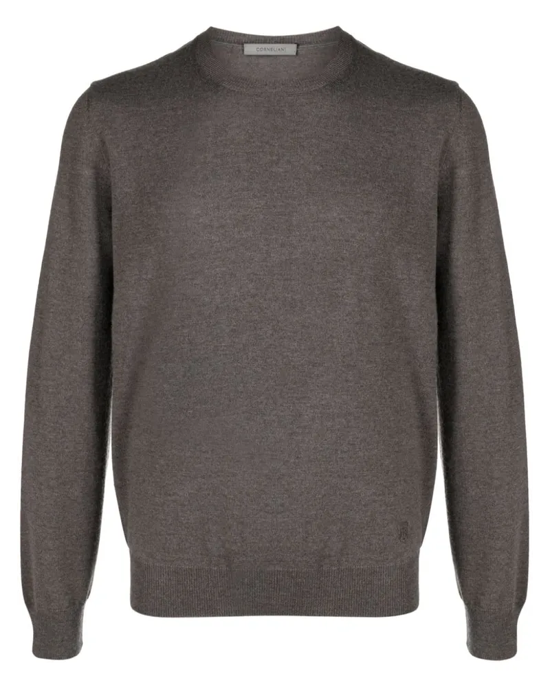 Corneliani Fein gestrickter Pullover Braun