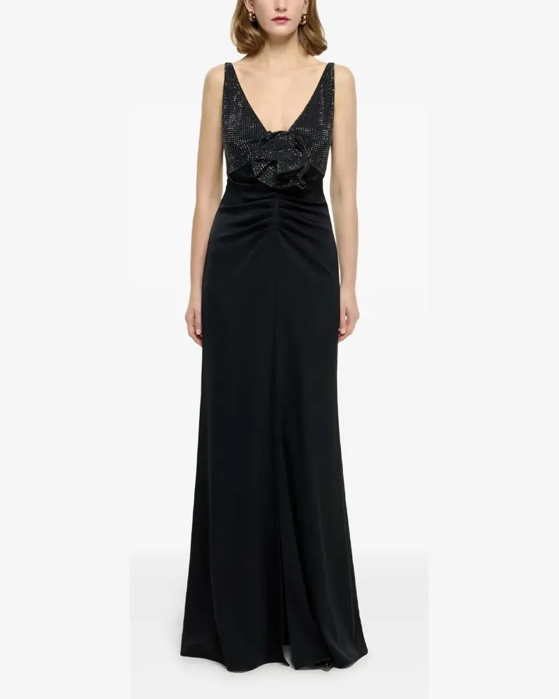 Roland Mouret Abendkleid mit Strassverzierung - Schwarz Schwarz