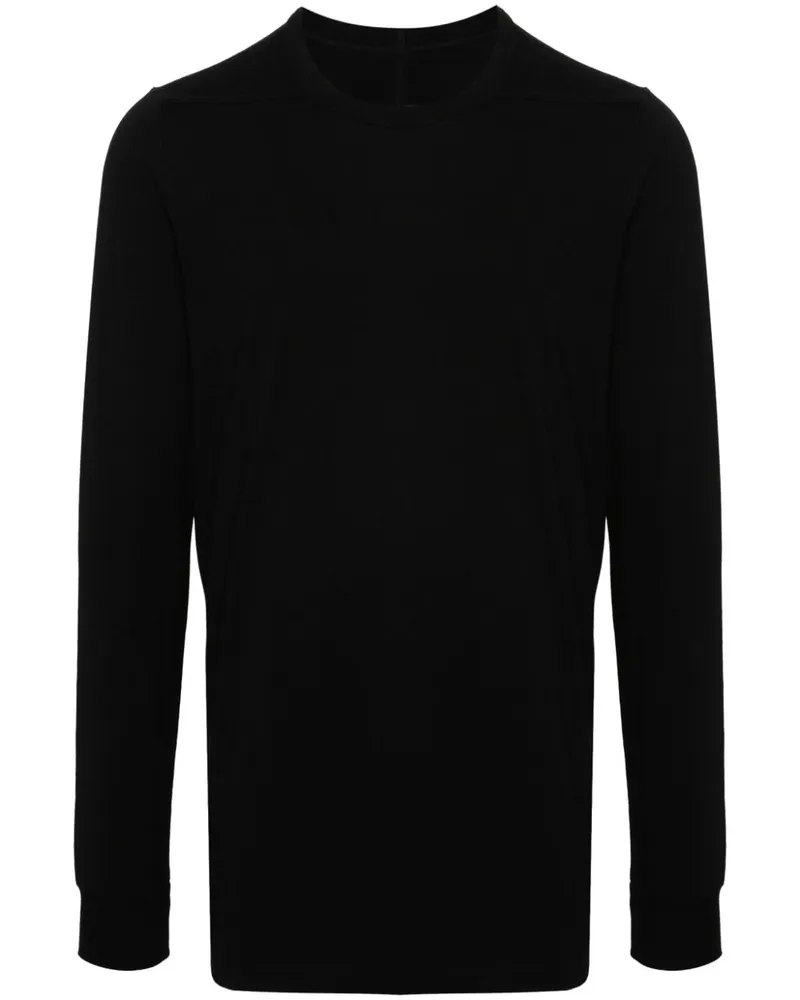 Rick Owens Level LS T-Shirt aus Bio-Baumwolle Schwarz