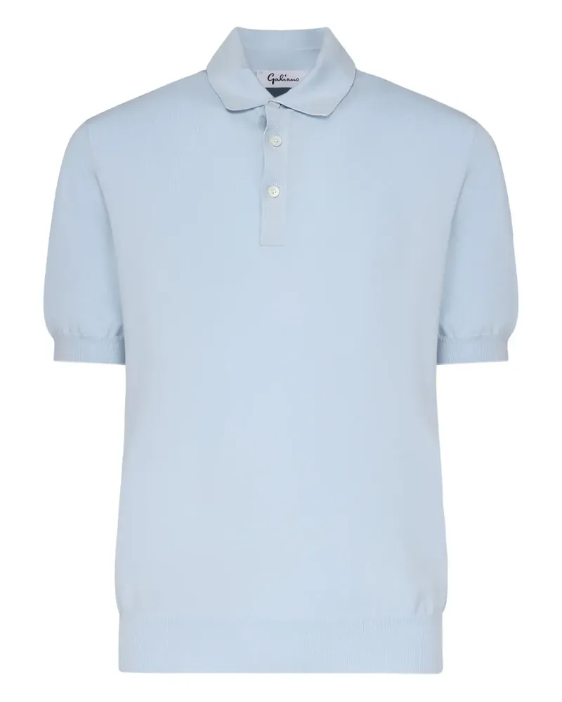 John Galliano short-sleeved polo shirt - Blau Blau