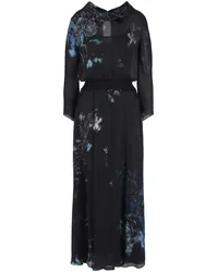 Giorgio Armani Maxikleid aus Seide mit Blumen-Print Schwarz